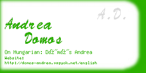 andrea domos business card